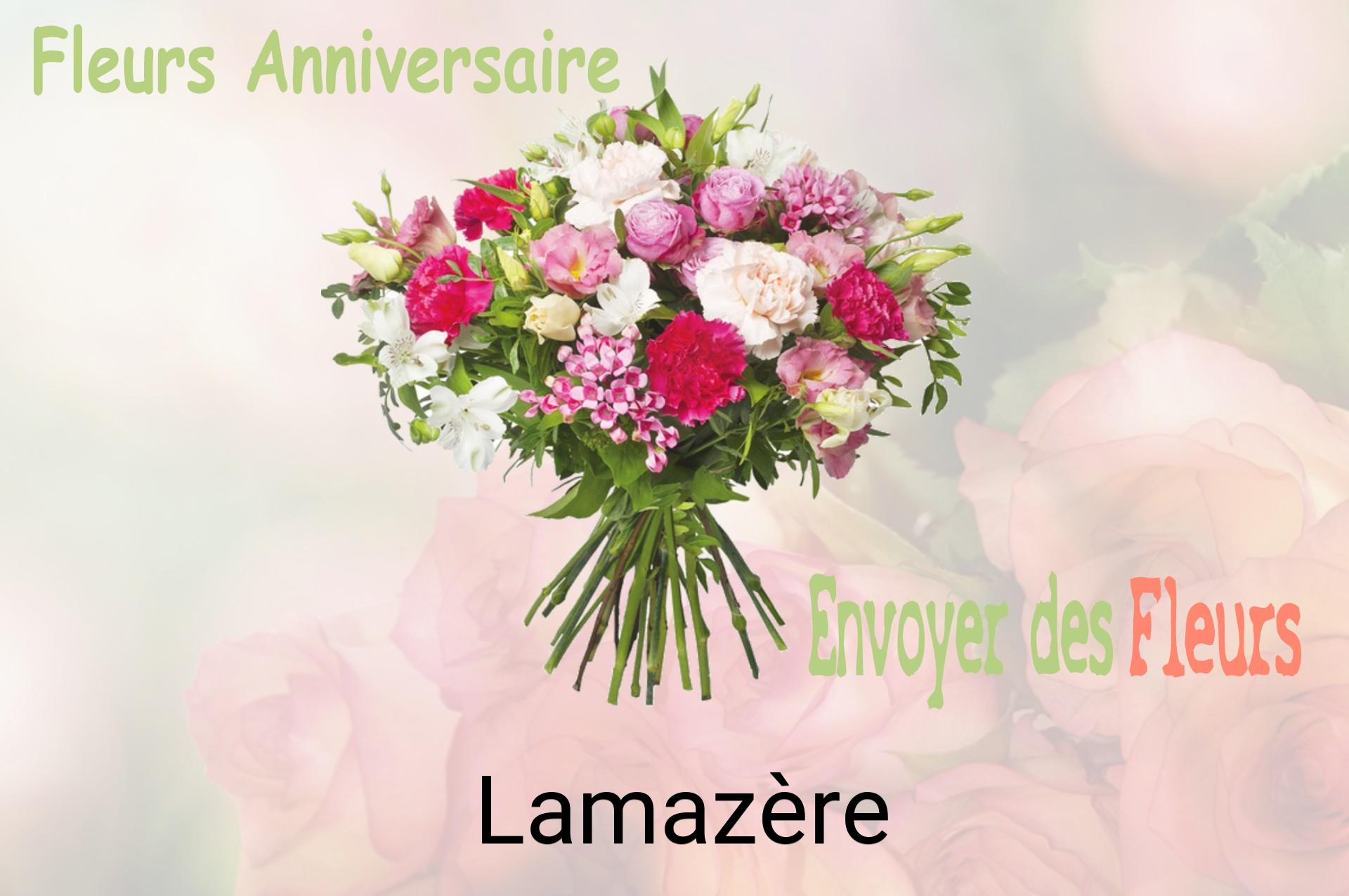 Bouquet de fleurs d’anniversaire livré à Lamazère