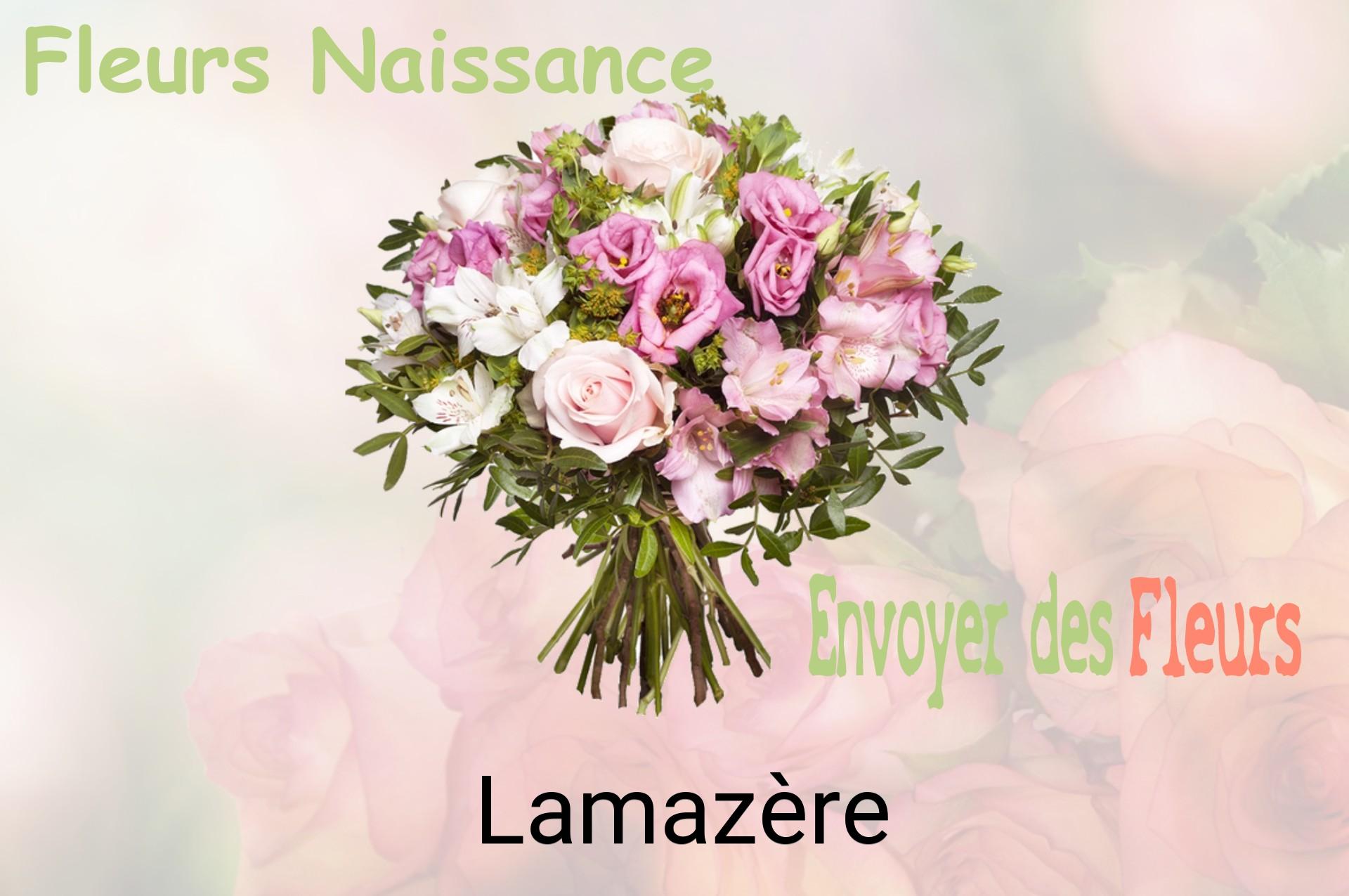 Bouquet de fleurs de naissance livré à Lamazère